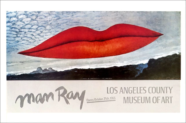 Man Ray LIPS Observatory Time The Lovers 1978 Poster 11 x 16