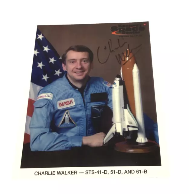 Astronaut Charles D. Walker 3 Shuttle Missions Signed Picture 10" x 8" Unframed