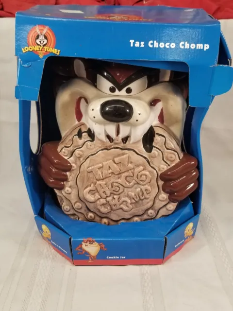 Tasmanian Devil "TAZ" Choco Chomp Cookie Jar RARE Gibson Looney Tunes 1998