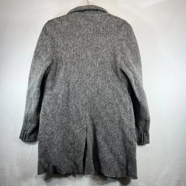 Utex Design 100% Boiled Virgin Wool Coat Jacket Trench Gray Lined 2