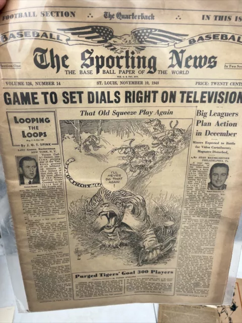 Important issue sporting news 1948 deal for television rights Fd35