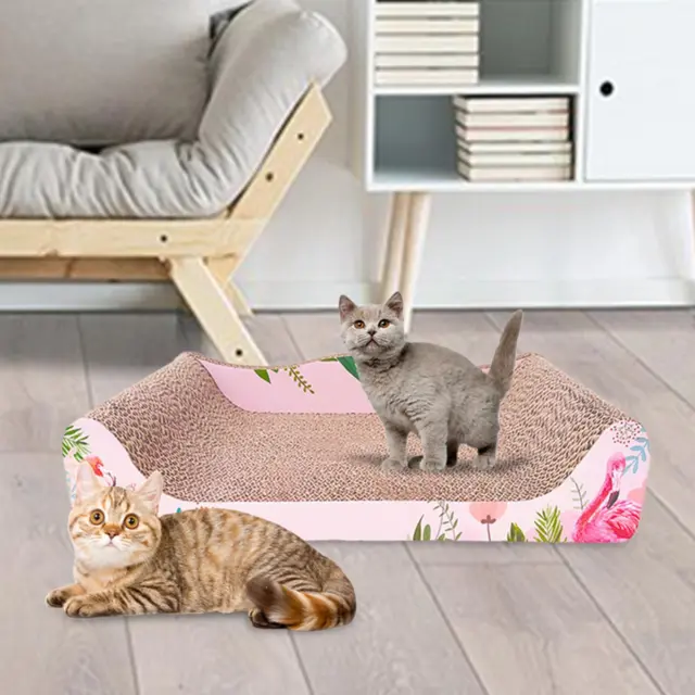 Chats Scratcher Cardboard Lounge Kitty House Mat Training Toy Cat Scratch