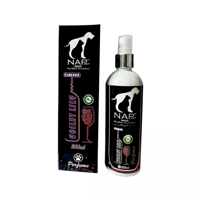 Nap Pet India Spray Dog Perfume Violet Lily Deodorizers 200 Ml -Grooming Outdoor