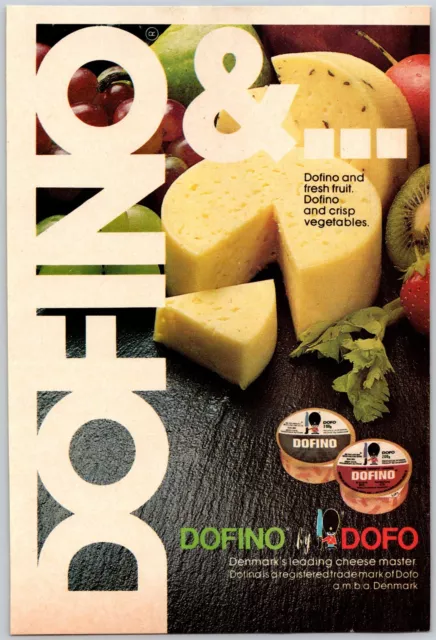 PRINT AD 1980 Dofino by Dofo Denmark's Leading Cheese Master 5" x 7.75"