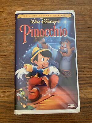 Pinocchio 60th Anniversary Edition Walt Disney VHS Home Video Movie Classic