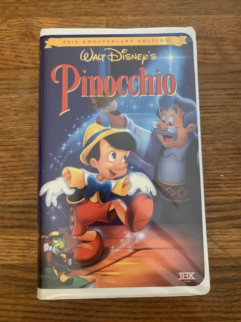 Pinocchio 60th Anniversary Edition Walt Disney VHS Home Video Movie Classic