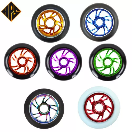 2 ruedas para silla de ruedas 100 mm 8 mm eje abec 11 rodamientos metal núcleo 88a pu