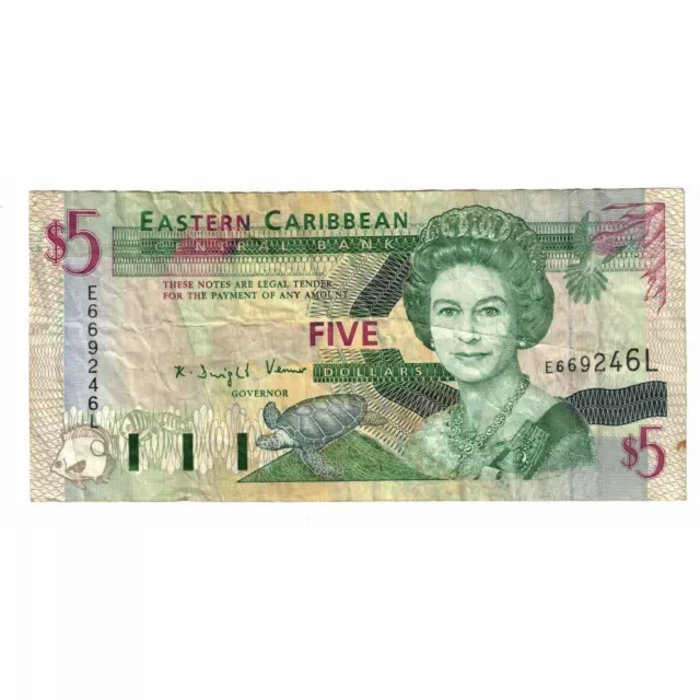 [#330652] Banknote, East Caribbean States, 5 Dollars, Undated (1994), Undated (1