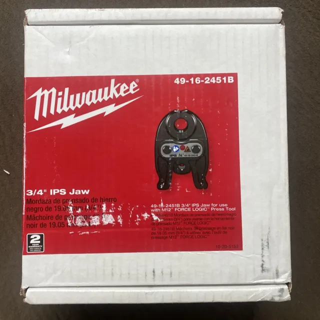 Milwaukee 49-16-2451B Press Tool Jaw - Black New In Box