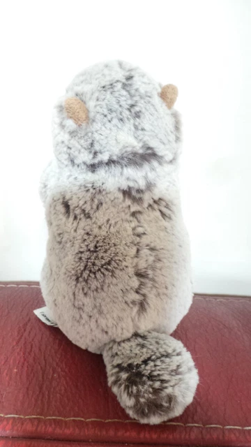 Peluche doudou marmotte creations dani marron brun chiné 16 cm 2