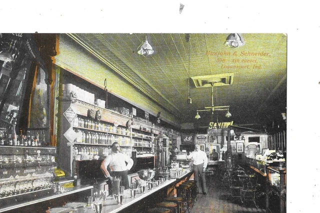 Store Interior Post Card Logansport In Busjohn & Schneider 308 4Th Street