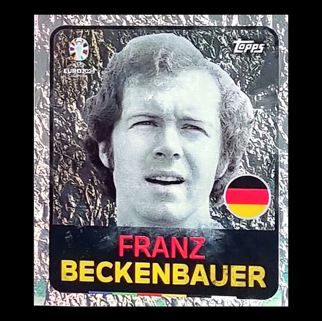 Autocollant Topps EURO 2024 Legend Franz Beckenbauer – Édition Limitée, Brillant, LEG9