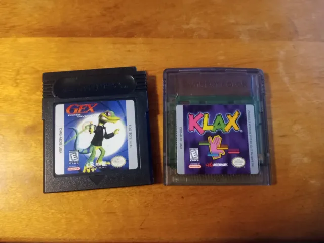 Game Boy Color Games Lot of (2) Gex: Enter The Gecko & Klax