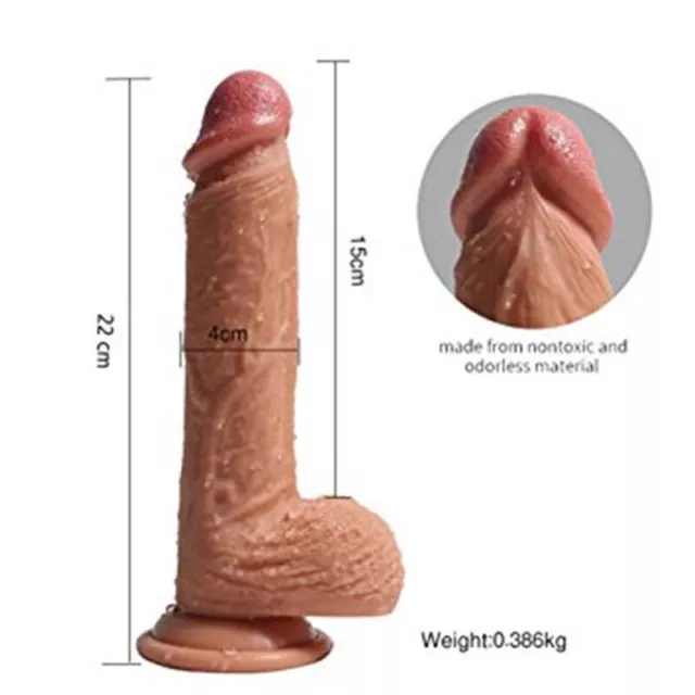 21Cm Gode_Réaliste_Silicone_Deux_Couches_God-emichet_avec_Ventouse et Ballon_Sex