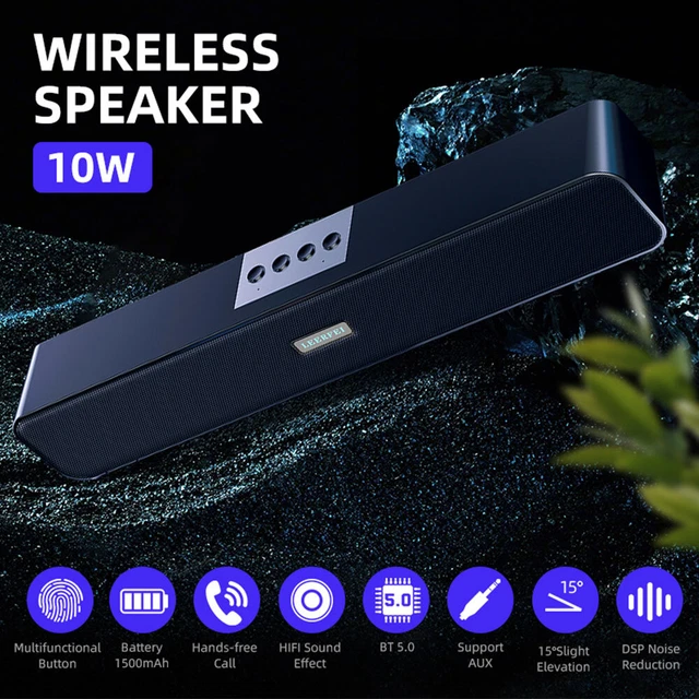 WIRELESS BLUETOOTH SPEAKER Stereo Sound Dual Speakers Rechargeable TF ...