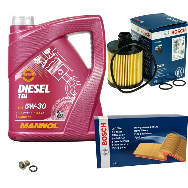 Set Di Filtri 6 Litri MANNOL Olio Motore Diesel TDI 5W-30 API SN/CF SCT