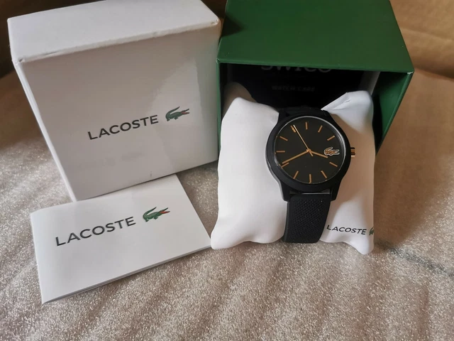LACOSTE 2001064 WOMEN S 12.12 Black Silicone Wristwatch 40.00