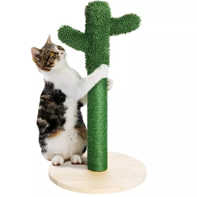 Tiragraffi Graffiatoio Forma Cactus Pianta per Gatti Animali Felini Verde
