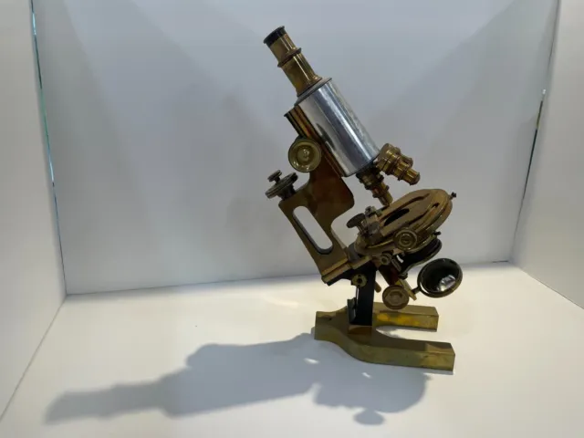 Antique Vintage Brass Bausch & Lomb Microscope