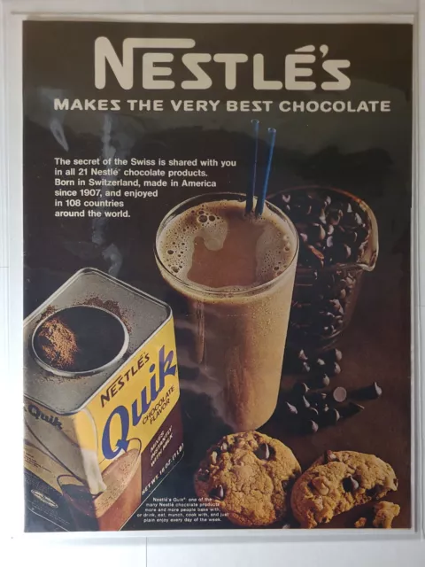 VTG 1983 Nestle Quik Chocolate Flavored Milk Win Atari 800 Home