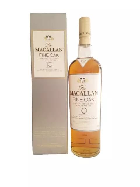 The Macallan 10 Year Old Fine Oak Single Malt Scotch Whisky (700ml) - Rare