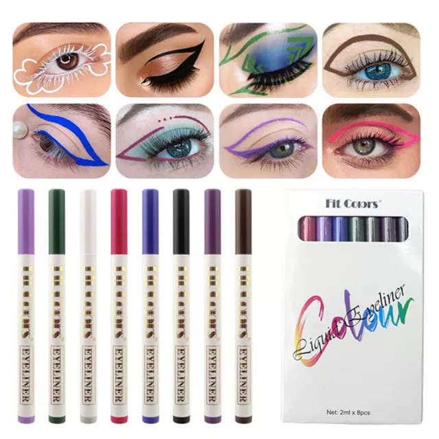 Eyeliner Pluma Secado Rápido Resistente Al Agua Mate Liquid Forro Ojo Maquil <