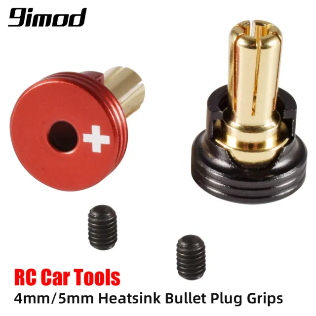 4mm/5mm Metal Heatsink Bullet Battery Connector Bullet Plugs & Grips RC Car Tool