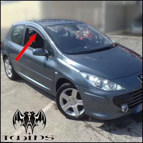 Déflecteurs de vent pluie air teintées pour Peugeot 307 3 portes 3p 2001-2008