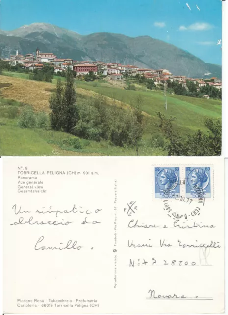 Cartolina Rara,  Torricella Peligna , (Chieti ) , Panorama (31)