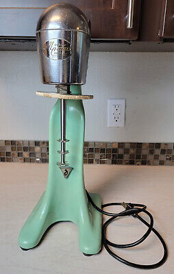 WORKING Machine Craft Vintage Milkshake Blender Malt Mixer Jadeite Green Model B