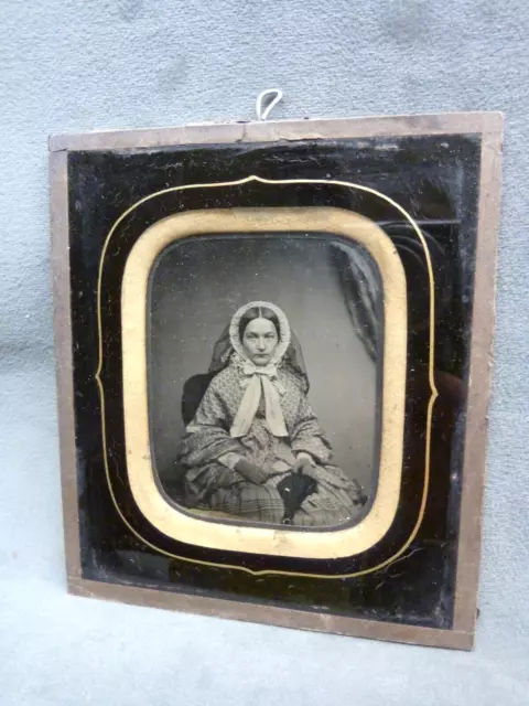 Lovely  Hereford  Ambrotype Cased Of 1850S Lady Half Plate Ish  Victorian Photo