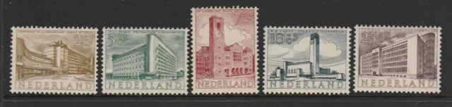 NETHERLAND - 1955 CULTURAL & SOCIAL RELIEF Fund set of 5 MH - Architecture