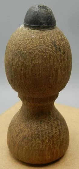 Antique Circa 1900 Screw-In Wooden Door Stop 2 3/4" - Never Painted