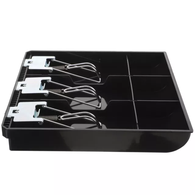 Plastic Cash Drawer Tray with 3 Bills and 3 Coins Compartments-FZ