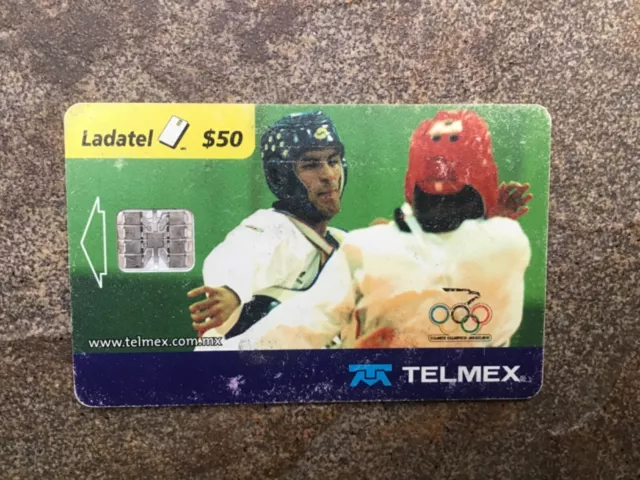 Vintage Collectable Mexico Olympics 2000 Ladatel $50 TELMEX Phone Card