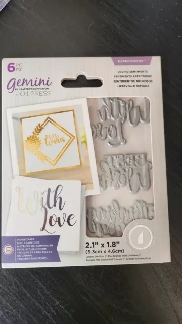 gemini Foil Stamp N  Cut Dies, Loving Sentiments brand new sealed