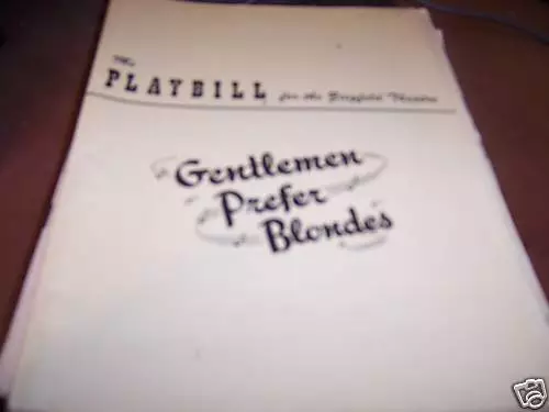 Gentlemen Prefer Blondes Playbill Ziegfeld Theatre 1950