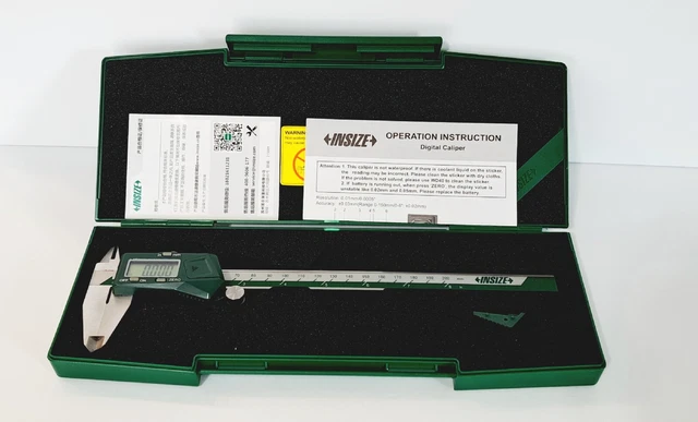 INSIZE Digital Calipers 0-8" Calibrated w/ New Case Good to Very Good Condition