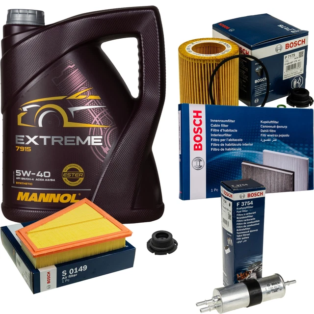 Kit Vidange Complet Bosch + MANNOL Extreme 5W-40 5L Pour Nissan Juke 1.2 DiG-T – Filtres à Huile Et Air Inclus