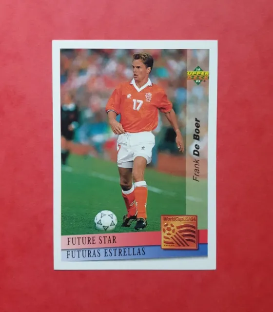 FRANCK DE BOER #142 Nederland Upper Deck World Cup Usa 94 Carte