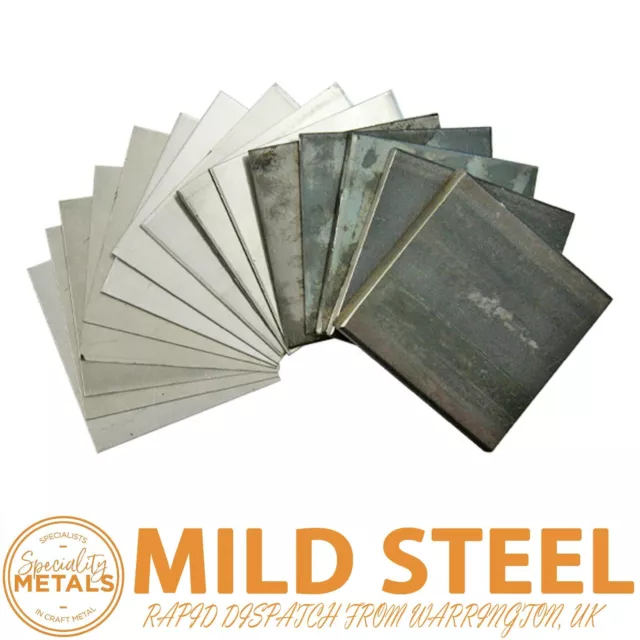 Mild Steel Sheet Metal Flat Bar Plate 3mm - 20mm Thick 100 x 100mm Square