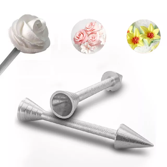 Roses Flower Holder Decoration Pastry Sticks Baking Cone Piping Cake Cream Tools