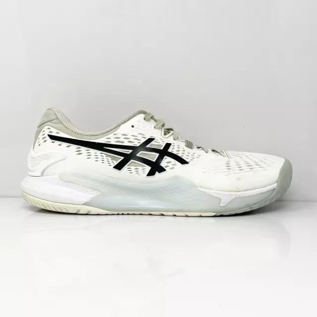 ASICS MENS GEL Resolution 9 1041A330 White Running Shoes Sneakers Size ...