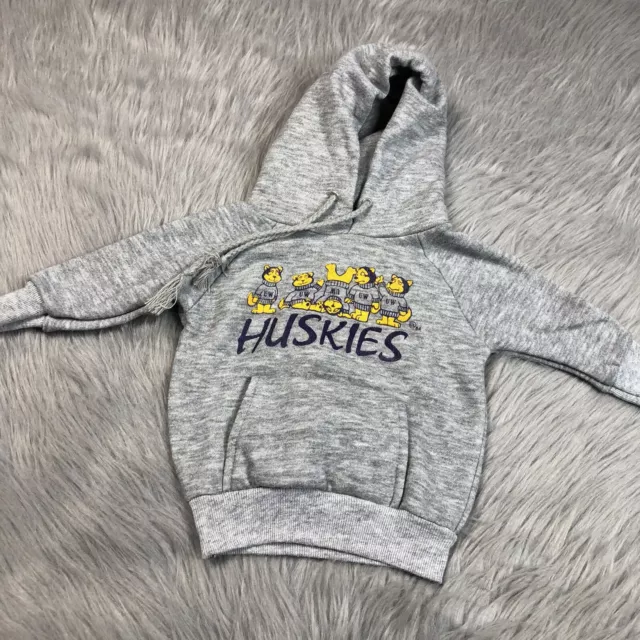 Vintage 1984 Chalk Line Baby Gray Huskies UW Washington Hoodie