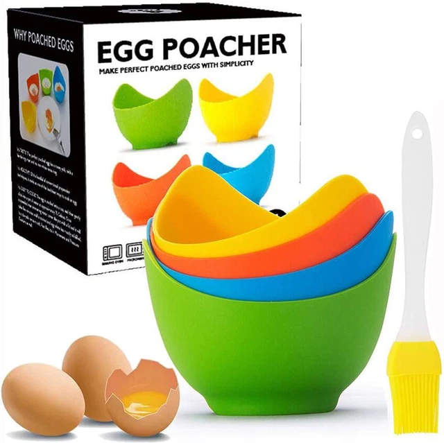 Cazador furtivo de huevos - Cocina de huevos cazada furtivamente con soportes de anillo, sílice antiadherente de grado alimenticio