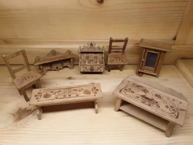 antike Jugendstil Küchenmöbel Möbel Programm Puppenküche Puppenhaus Puppenstube