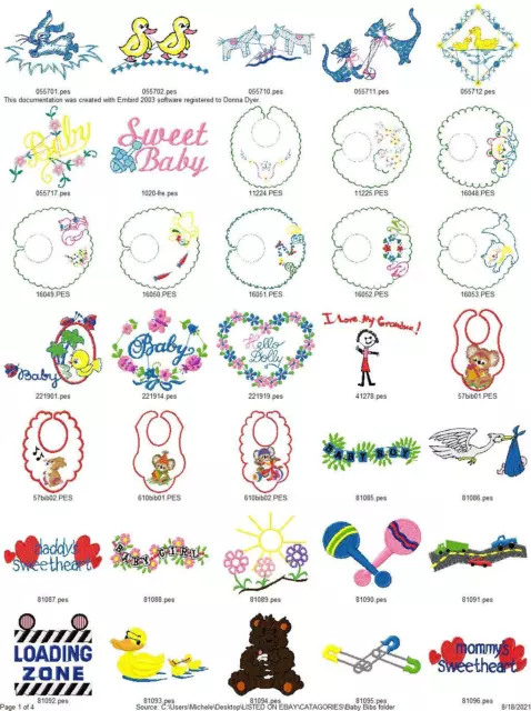 230 Baby Bib Designs And Projects Embroidery Machine Designs Pes Hus Jef Dst Exp