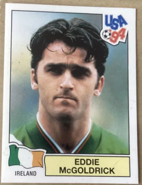 EDDIE McGOLDRICK,NORTHERN IRELAND, Panini USA 94 World Cup Sticker, (Green Back)