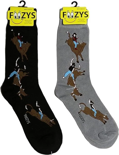 Bull Riding Rodeo Bucking Sports Cowboy Mounted Bulls Sport 2 Pairs Men's Socks