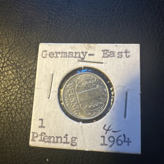 1964-A Germany One (1) Pfennig Coin